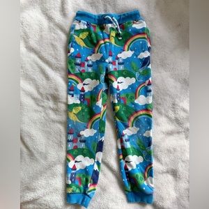 Mini Boden Blue Rainbow Dragon Sky Printed Joggers